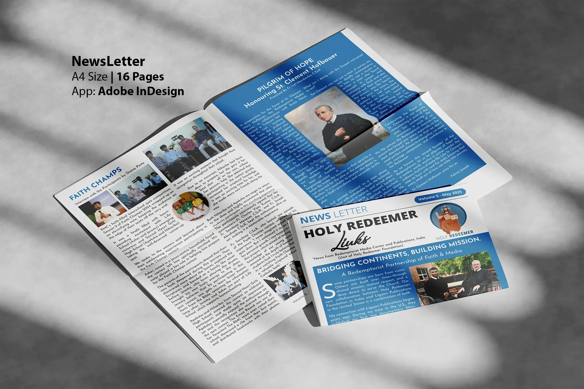 AA Home Newsletter design and layout