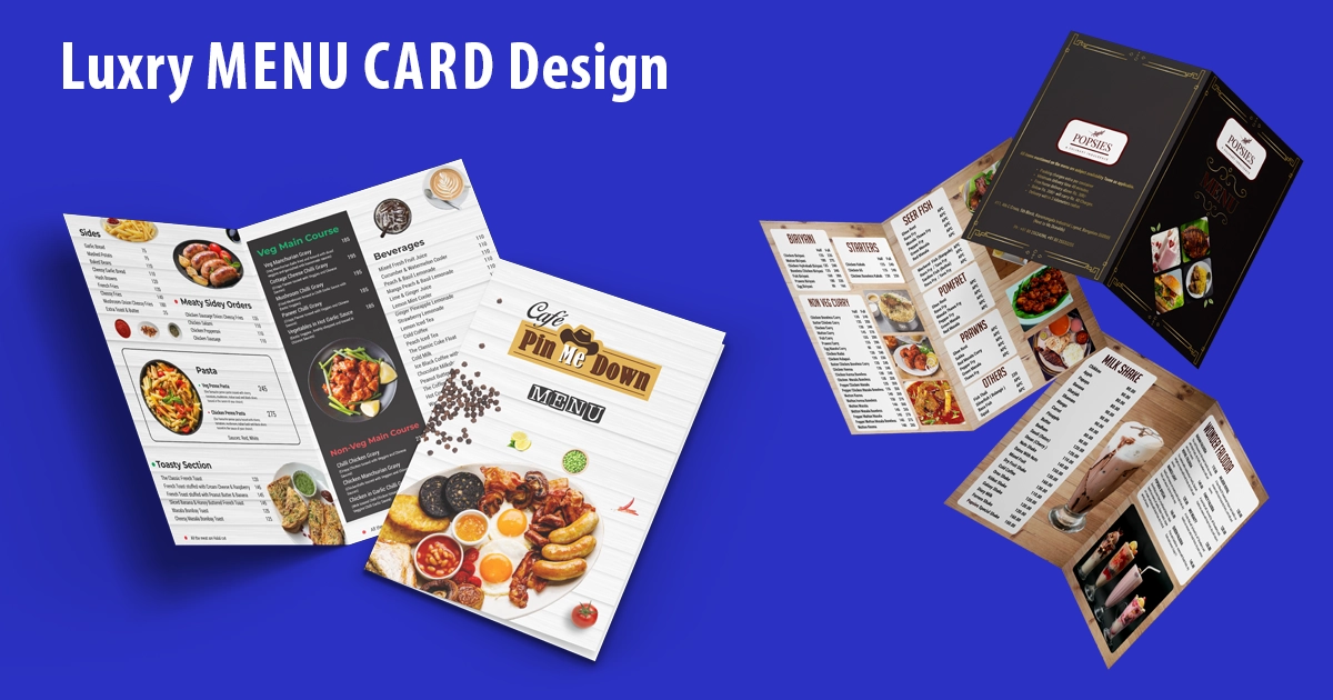 Professional Graphic Designer with Printo and 12+ Years Of Experience Luxury Menu Card Design